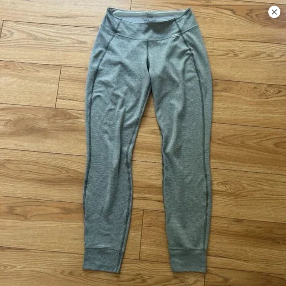 🔘 Patagonia Capilene 3 Baselayer Leggings Womens S Gray Polartec Warm Stretch